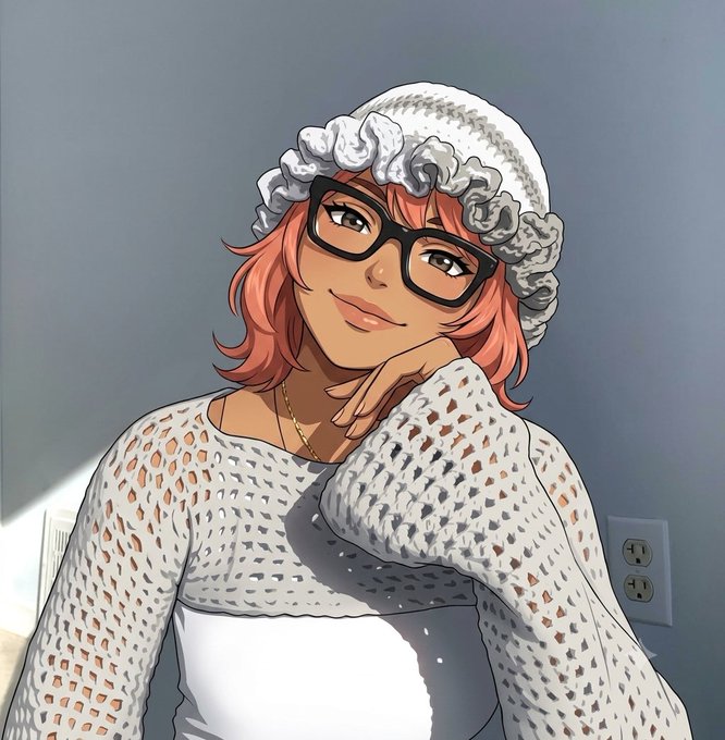 An anime-style illustration of a confident young woman with pink hair, black glasses, and a white knit bonnet, posing against a gray wall. The image complements the post's privacy theme by visually representing a user who is mindful of their personal information being exposed online, aligning with BeldexCoin's mission of building a privacy-first ecosystem.