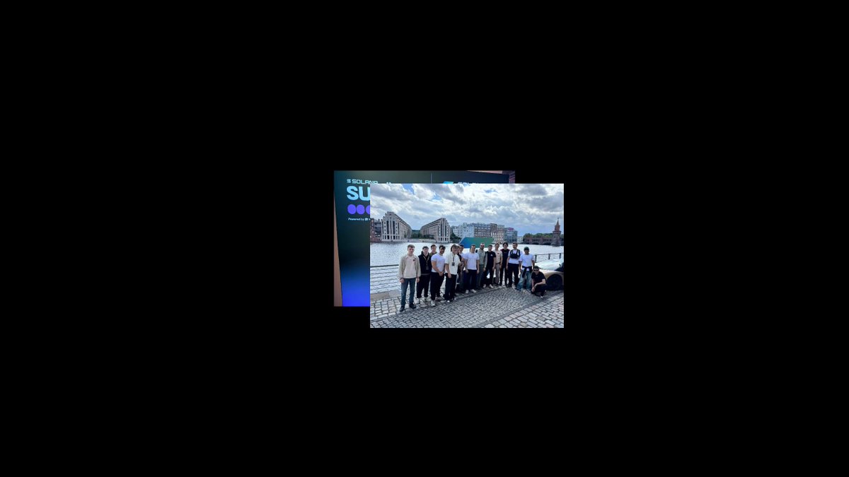 The image features a group photo taken at the Solana Summit, which was held in Germany from the 13th to the 15th June. The photo captures a moment when a large group of people are standing together, possibly posing for a picture or commemorating an event. The caption below the image provides context about the post and its relation to the Solana Summit.