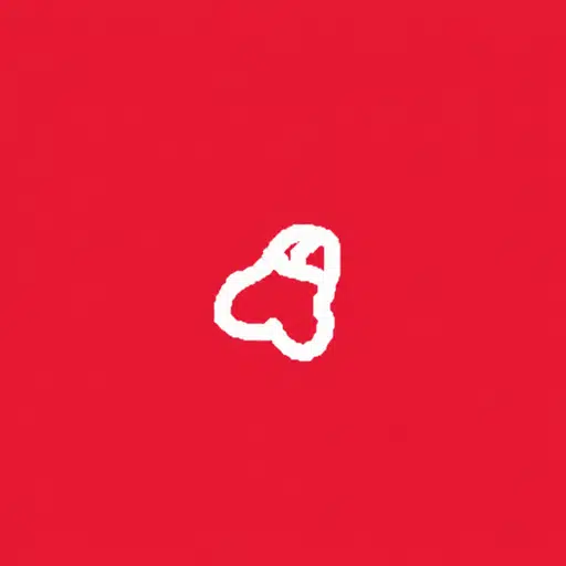 A white outline of a small penis icon centered on a red background, accompanying a post mocking the AMC token's massive price crash with a "mini cock $AMC" meme.