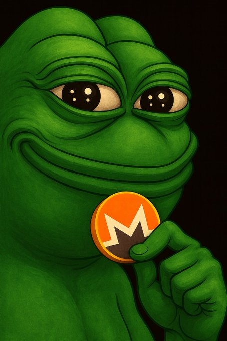The image features a cartoon frog with green skin, wearing an orange hat that has the word "Monero" written on it. The frog appears to be holding a coin in its mouth, which could possibly be a Monero token or a similar digital currency symbol. The image is accompanied by a caption that reads: "Did you get yourself some Monero today?".