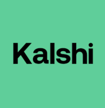 The image features a green background with the word "Kalshi" written in black letters, which appears to be the main focus of the image. The text is positioned at the top left corner of the image. Below this, there's some additional information about the company and its products.