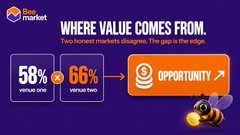 An infographic by Bee Network titled 'WHERE VALUE COMES FROM' illustrates market dynamics, showing a 58% value one moving to 66% value two to create 'OPPORTUNITY'.
