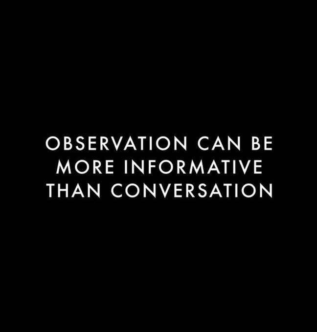 The image features a black background with white text, which reads "Observation can be more informative than conversation" along with some additional text. The image also includes a caption about a website called altcoinbase.com that says "Big bags are dumping but alt are flipping Can anyone ever imagine a day will come when $HYPE will flip $SOL?".