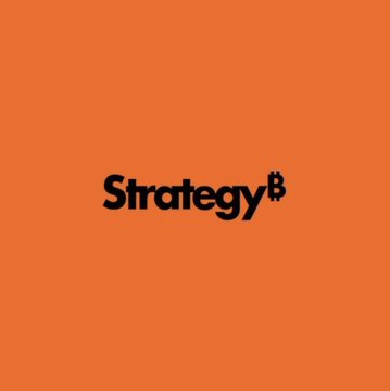 The image shows the word "Strategy" in bold black text on a bright orange background, featuring the company's distinctive Bitcoin-themed "B" logo, which corresponds to the post announcing that Strategy has sold 1,637 BTC, reducing its Bitcoin holdings to 842,138.
