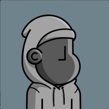 A grayscale cartoon illustration of a person wearing a hooded sweatshirt with their face obscured by shadow.