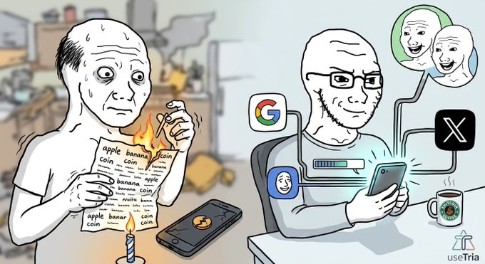 The image shows a man sitting at a table with his phone, while another man stands next to him holding a candle. The scene depicts two different scenarios related to losing or misplacing an important item like a cell phone. One scenario involves the man who lost his paper and is now trying to recover it using a programmatic social recovery feature on his phone. Another scenario shows a man standing beside another man, who has a candle lit next to him, possibly as a backup light source in case of power outages or emergencies. The image also includes text that connects the post about losing your phone with these scenarios.