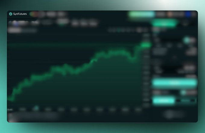 The image shows an overview dashboard for a trading platform, with a chart displaying stock prices over time. The title "ICYMI" appears at the top, which suggests that there's information about SynFutures on Base yet to be published or shared in this particular section of the website.