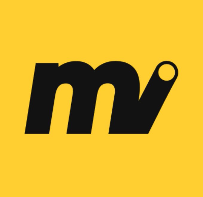 The logo for MicroStrategy (MSTR), featuring a stylized lowercase 'm' in black on a yellow background.