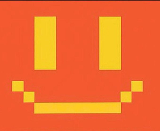 A pixelated yellow smiley face set against a solid orange background. This imagery relates to the post's mention of "$BNKR" by visually representing a positive, upward-moving sentiment associated with the growth of the asset.