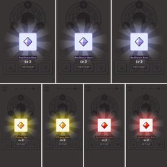 The image shows a collection of six different images, each displaying a square with a diamond shape at its center. The diamonds are colored red, yellow, green, blue, purple, and white. Each square has a unique color scheme for the diamond, creating an interesting visual effect. The squares vary in size and position within the grid, adding to the overall diversity of the images.