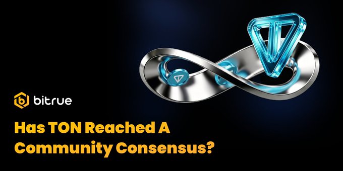 The image displays a graphic featuring a blue diamond with white lines encircling it, which is the title of the post "has ton reached a community consensus to rebrand Toncoin to Gram This move revives Telegram's ambitions to build their native blockchain". The diamond is surrounded by various symbols and text that indicate the significance of this event in the broader context. The main focus of the image is the blue diamond, which seems to represent the new branding for the cryptocurrency company called "TON".