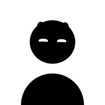A simple black silhouette icon of a monkey-like character with two small white eyes, serving as the minimalist logo for the "LIL MONOS" NFT project, which advertises a free mint on the Base blockchain with a 10 million supply. The cartoonish figure visually represents the project's ape-inspired branding.