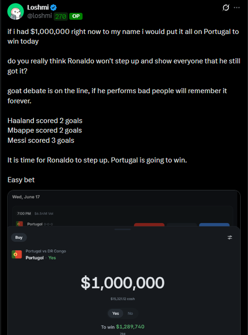 The image shows a screenshot of an email message on a computer screen, which has been repurposed into a meme or meme-like format by adding text that references a Twitter account named @loshmi. The new text reads: "If i had $1,000,000 right now to my name i would put it all on inversing loshmi's trade this could be the easiest way to print thisWC". This is related to the post because the meme creator has used the original tweet from @loshmi as a visual reference or inspiration for their own message.