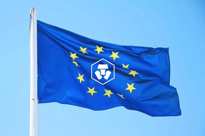 The image features a blue flag with yellow stars, which appears to be waving in the wind against a clear sky. The text "1 July changes everything. MiCA goes fully live. If your platform isn't ready for Europe, it's time to ask why." is present on the image. This suggests that the flag represents the launch of a new cryptocurrency or blockchain project called MiCA (Mint Chain Analysis) in July. The post encourages users to consider whether their existing platforms are prepared for this new development and highlights the importance of staying up-to-date with the latest trends and innovations in the crypto world.