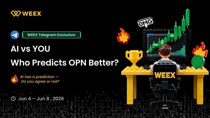 The image features an advertisement related to cryptocurrency, specifically a discussion about predicting the future movement of the OPN token (OPN) by using Artificial Intelligence (AI). The AI has made its forecast for the upcoming price action of OPN, but does this mean you should act on it or not? This question invites viewers to engage and participate in the post. It is essential to consider that while AI can provide valuable insights into market trends, predicting the future movement of cryptocurrency tokens requires a more complex set of factors such as global economic conditions, regulatory changes, and investor sentiment.
