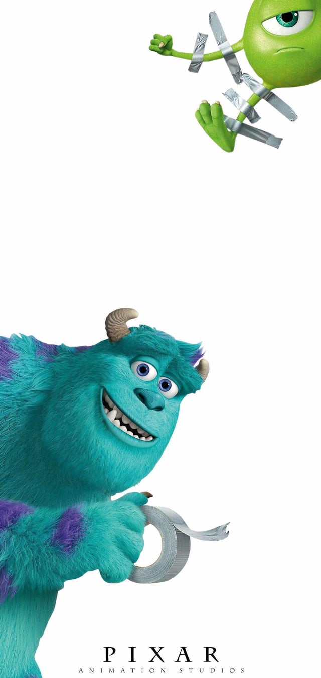 The image features a poster for the animated movie "Pixar Animation Studios: The Movie". The poster showcases two cartoon characters, one blue and one green, with the blue character holding a piece of tape over his shoulder while the green character is peeking out from behind him. The text on the poster reads "Hope you like it Similar to r/AxieInfinity", indicating that the poster is related to an online community or social media platform dedicated to sharing and discussing animated movies, such as "Pixar Animation Studios: The Movie".