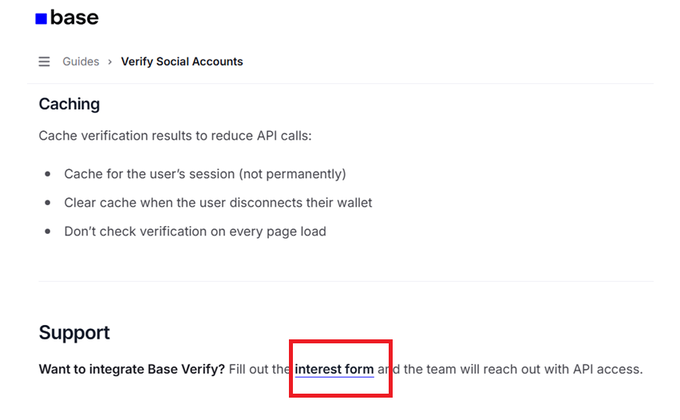 The main focus of this image is a page that contains information about integrating Base Verify Social Accounts. The text indicates that users can use Base Verify Verify Social Accounts to create verifiable social account identifiers for apps without sharing their passwords, which helps them prove ownership or verify identity on various platforms like Instagram and TikTok.