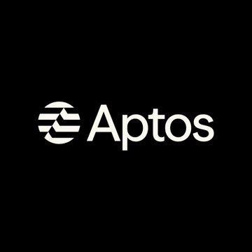 The image displays the Aptos logo, featuring a circular emblem with layered geometric shapes next to the bold "Aptos" wordmark in white against a black background. This branding accompanies news of Aptos patching a critical vulnerability that could have put billions in crypto assets at risk.