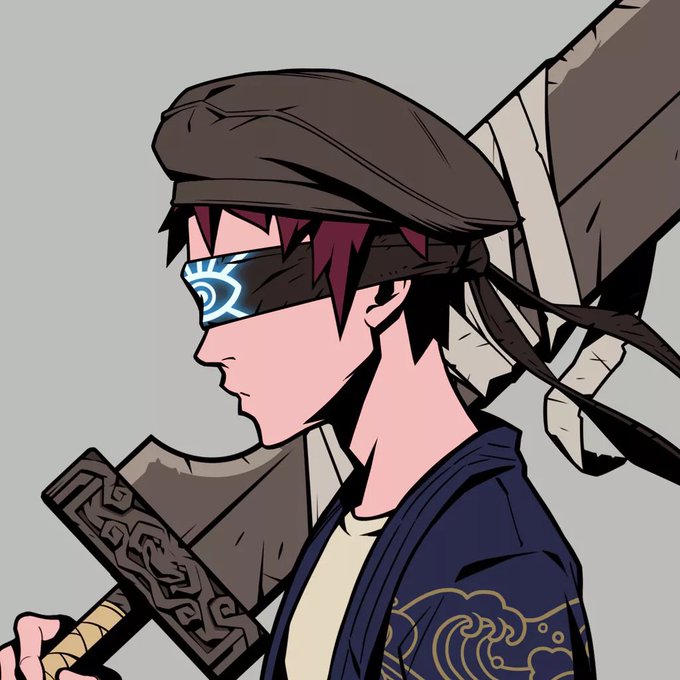 ikz is a Japanese artist known for his work with anime characters like Azuki. The image features an illustration of a character from the anime, holding a sword and wearing a hat. This character has become iconic due to the amazing Garden artists who brought him to life through their illustrations, which have been featured in various posts on social media platforms such as Instagram and Twitter. The post highlights the artist's work and the character's popularity among fans of Japanese animation.