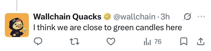 The image shows an account post by Wallchain Quacks, with a text overlay expressing thoughts about their social media campaigns. The post suggests that certain individuals who were early supporters of wallchain should be given more priority when new campaigns are launched. This viewpoint is based on the idea that the campaign's focus should be directed towards those who have been involved in the community from the beginning rather than those who only joined recently or never heard about wallchain at all.
