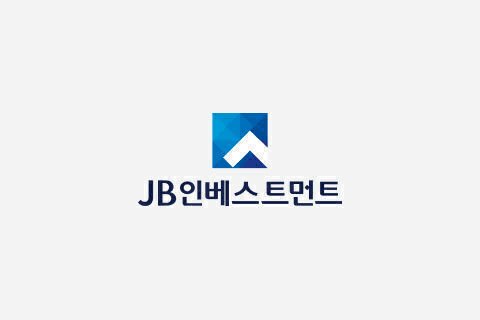 The image displays the logo of JB인베스트먼트 (JB Investment), featuring a blue square with a white upward-pointing chevron above the company name in dark blue Korean and English text. This logo likely represents the investment arm of Jeonbuk Bank, which has reportedly partnered with Ripple to enable fast, 24/7 cross-border payments—a bullish development for $XRP.