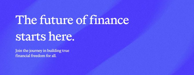 The image features a blue banner with white text that reads "The Future of Finance Starts Here." This message encourages people to join the journey towards financial freedom by investing in true blockchain assets, such as @Injective's execution platform, which is already executing real-world assets on-chain and providing orderbooks for cross-chain liquidity. The post also mentions the importance of AI infrastructure and cross-chain liquidity in shaping the future of finance.
