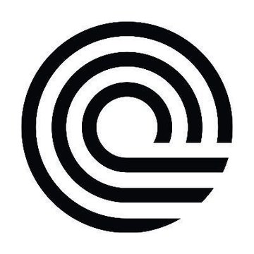 The image displays the Ondo Finance logo, a stylized black circular emblem featuring concentric arcs that resemble a fingerprint or nested rings. The logo visually represents the Ondo brand mentioned in the news of its partnership with BlackRock to launch tokenized investment portfolios.