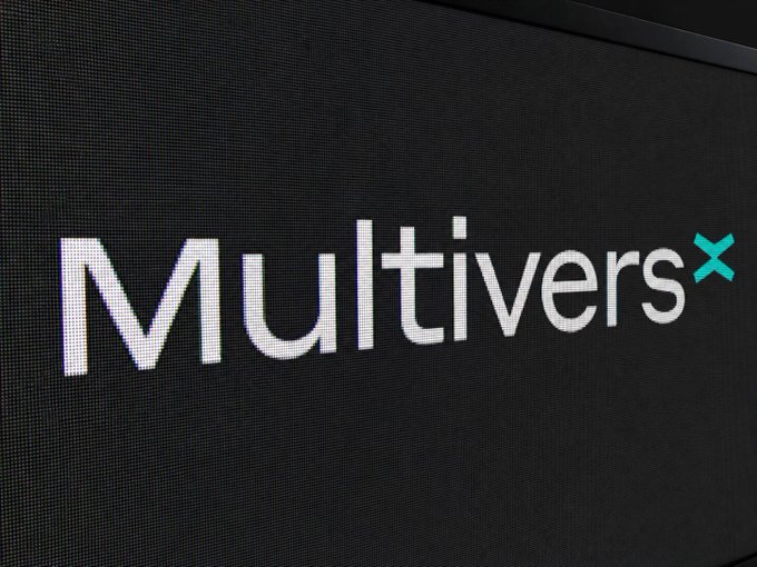 The word "MultiversX" displayed in white text with a teal "X" logo appears on a dark digital screen, representing the blockchain platform mentioned in the post. The branding ties directly to the announcement about the MultiversX network investigating a potential mainnet issue while EGLD trades around $4.12.