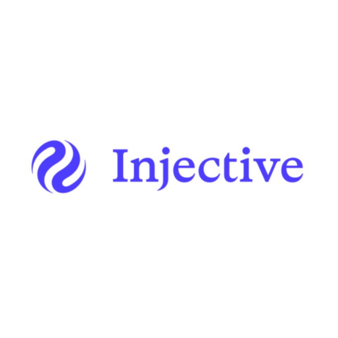 The Injective logo featuring a purple swirl icon next to the word 'Injective' in purple text.