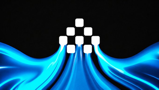 "Sui" is a Chinese character that translates to "friendship", which is the theme of the image. The image features a large, abstract design with blue lines and shapes arranged in an interesting pattern. The background color is black, providing contrast for the white squares within the design.
