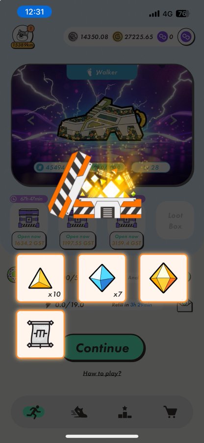 The image shows a phone screen with an app icon displayed at the top left corner. Below the icon, there are four different icons representing various game elements or activities. The first icon is for "StepN Polygon Realm MB9", which could be related to a game or a specific feature of the app. The other three icons are not clearly visible in the image and do not provide any information about the app's content or functionality.