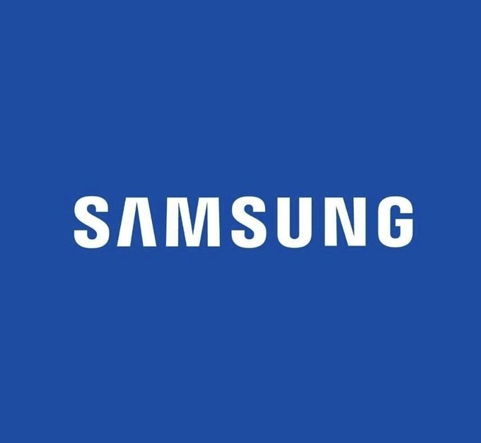 The Samsung logo in bold white text on a blue background represents the company being discussed in the post regarding Samsung Wallet potentially adding stablecoins like USDC, with speculation about whether the LUNC community could eventually have a Terra Classic-based regulated stablecoin listed on such a major platform.