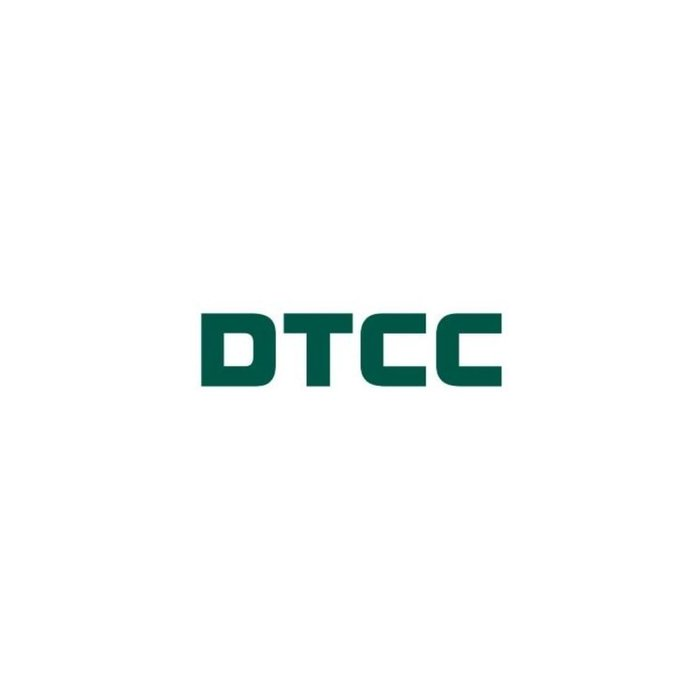 The dark green 'DTCC' logo centered on a white background.