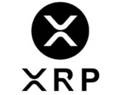The black and white XRP cryptocurrency logo, featuring a stylized 'X' inside a circle with 'XRP' written below.