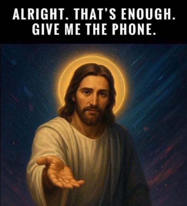 urn of gold light, Jesus with outstretched hand, against a dark blue sky and white clouds.