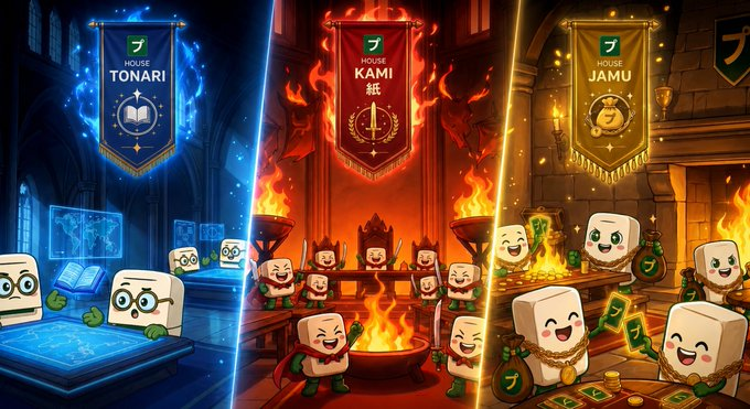 The image features three different cartoon characters with unique designs and colors, each representing a different aspect of the meme coin collateral market. The first character is blue and white, the second one is red and white, and the third one is green and white. These characters are positioned in front of a fireplace, which adds to the overall theme of warmth and comfort associated with the meme coin market.
