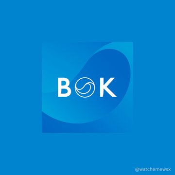 A blue square logo featuring 'BOK' text with an interlocking infinity-style symbol in place of the 'O', credited to '@watchemewsx'.