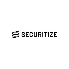 The image displays the "SECURITIZE" logo, featuring a stylized "S" emblem next to the company name in black text on a white background, directly relating to the news of Securitize's partnership with Socios.com for regulated tokenized equity offerings in professional sports.