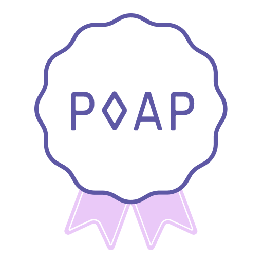 The image shows the POAP logo, a participation proof badge, which is being discontinued as announced by its co-founder.