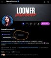 Screenshot showing the dashboard "Laura Loomer" profile, connected to a post about sending Laura a video tutorial on importing a Sol wallet into the Pumpfun app to claim fees, with the token address "EdYKmD6gwazdMQBeadHpSuSeTpjtnbxkpfXCax3Lpump" visible.
