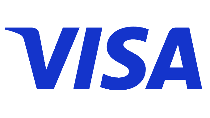 The blue Visa logo displayed on a white background.