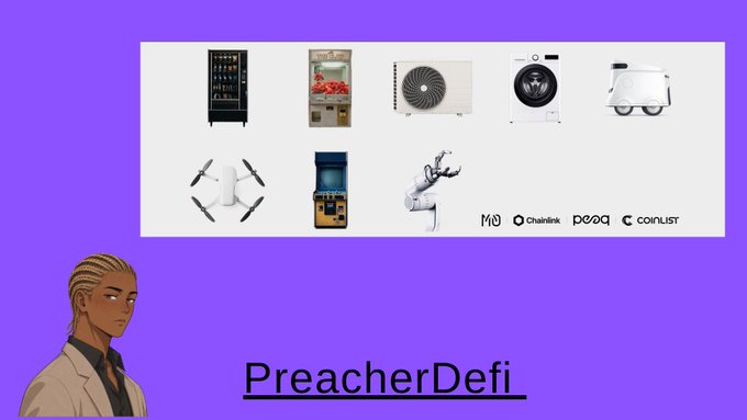 A graphic labeled 'PreacherDefi' shows various household appliances on a purple background alongside an illustrated character with blond hair.