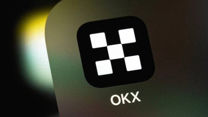 A close-up image of the OKX cryptocurrency exchange app icon displayed on a screen.