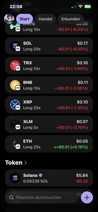 The image shows a phone screen displaying various cryptocurrency trading options, including Bitcoin, Etherium, Ripple, and others. The screen also has a "Start" button at the top left corner, indicating that the user can begin trading these cryptocurrencies. The text on the screen suggests that the user might be interested in selling eth ez or btc Trump family coins, as well as other cryptocurrency options like Bitcoin and Ripple.