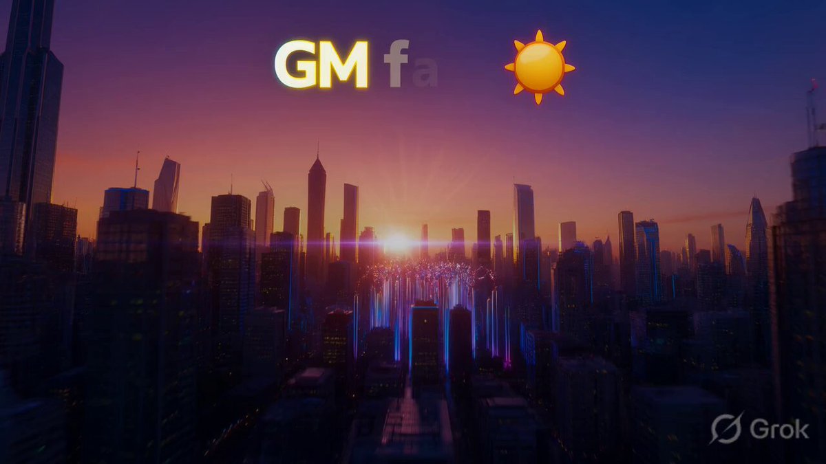 The image shows a city skyline at sunset, with the sun setting behind the buildings. The sky has hues of orange and purple, creating a beautiful backdrop for the cityscape. The text "GM fam @XOOBNetwork @3look_io @River4fun Which ONE coin from this list are you feeling most bullish on this morning? Just reply with the ticker $SUI $TAO $HYPE $RIVER $KAS $RENDER $ONDO $PENDLE $NEAR $AVAX $INJ $SEI $FET $LINK $APT $TON $PEPE $PENGU Let’s see the". The image is related to a post on social media, where someone has posted about their feelings of bullishness for a particular coin.