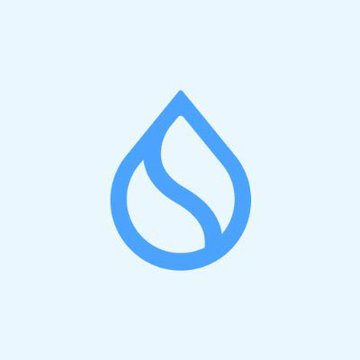 The image shows an icon or logo for a water molecule. It depicts two lines that resemble drops of water, with a blue outline. There is also a small blue s in the center of each drop-like shape. The text below the design explains that all tokens migrating from the Bitcoin Sui community have experienced a 70% to 90% downward impact on swap. This may imply some issues or problems related to the exchange or the cryptocurrency market at large, and it is important for users to be aware of these challenges when using or interacting with such token systems.