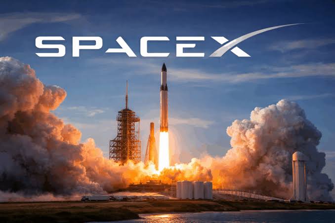 The image features a rocket launch with the words "SpaceX" written above it. This suggests that the photo might be related to a SpaceX event or promotion, possibly featuring an advertisement for Bitcoin or cryptocurrency. The caption reads "Focus on what is in the image and how it relates to the post." which implies that the image should be taken into consideration when analyzing the content of the post.