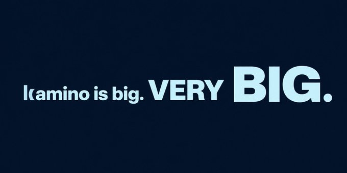 Text on a dark blue background reads 'kamino is big. VERY BIG.'