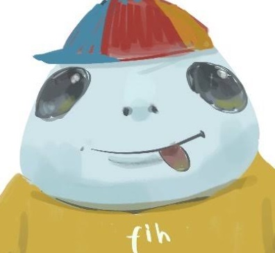 A digital drawing of a smiling white frog wearing a backwards red, yellow, and blue cap with its tongue sticking out, signed "flh" in the corner. The image relates to the post's context about someone receiving fees for a meme based on the artist's drawings, with a promise to create more content if a coin doesn't crash.