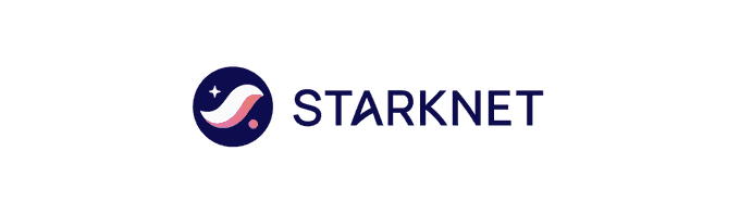The image displays the Starknet logo, featuring a stylized "S" within a dark blue circular emblem next to the word "STARKNET" in matching blue text. It relates to the post by highlighting Starknet's recently launched strkBTC product, which aims to put dormant BTC to work in richer on-chain financial activities rather than letting it sit idle in wallets.